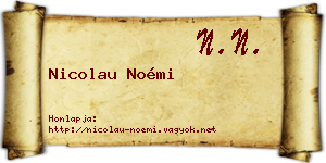 Nicolau Noémi névjegykártya
